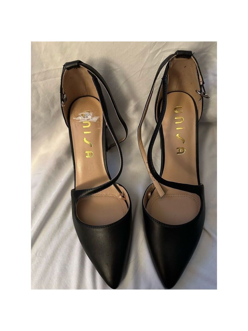 UNISA Women's Black Stiletto High Heels Size 9 Pointed Toe Party Pumps